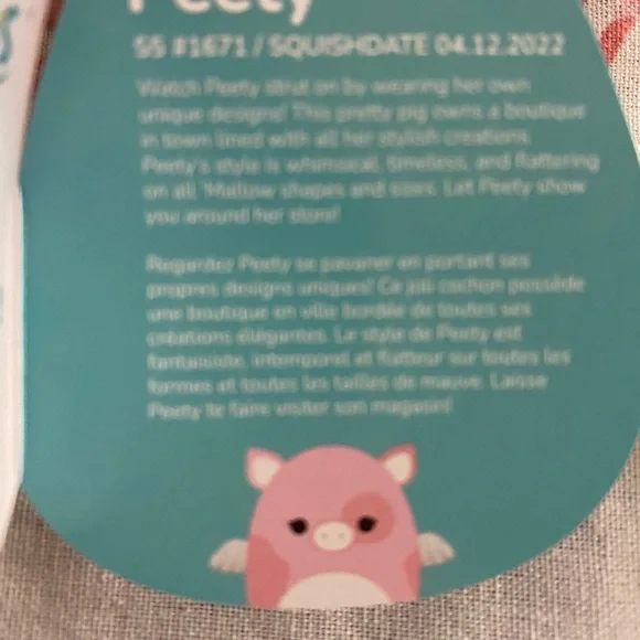 Squishmallows Peety flying pig stuffed plush - Picture 6 of 6